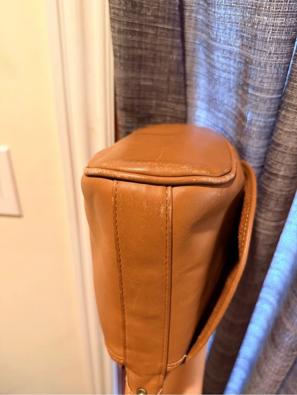 Vintage Coach 90s Fletcher Brown Leather Crossbody Bag RARE